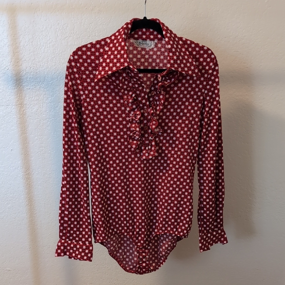 Red Polka Dot Blouse